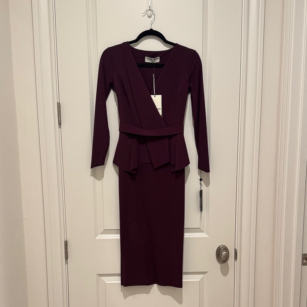 Chiara Boni Purple Long Sleeve Dress
